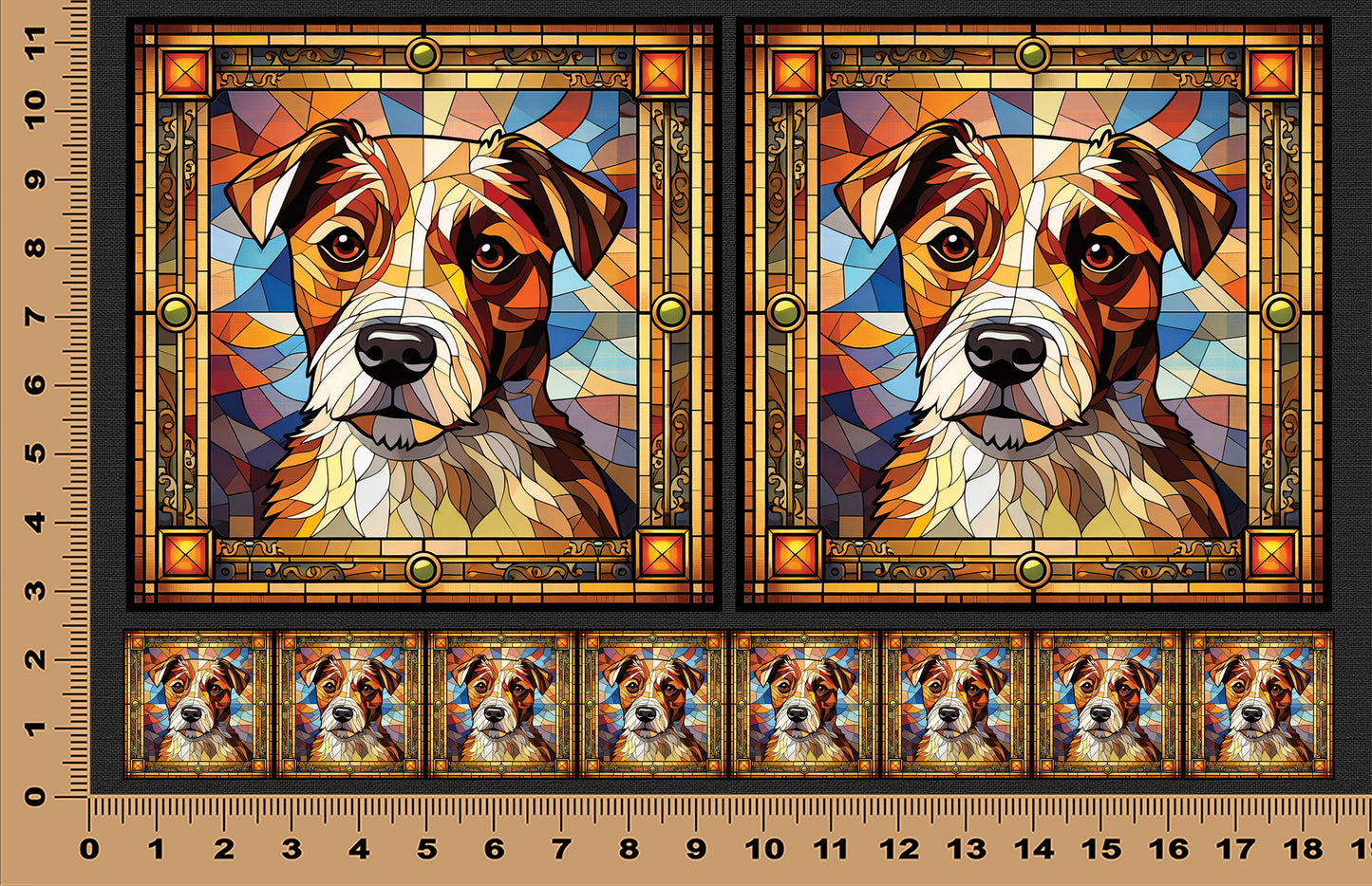 DecoCraft - Scenic Elevated Texture Tiles - Russell Terrier