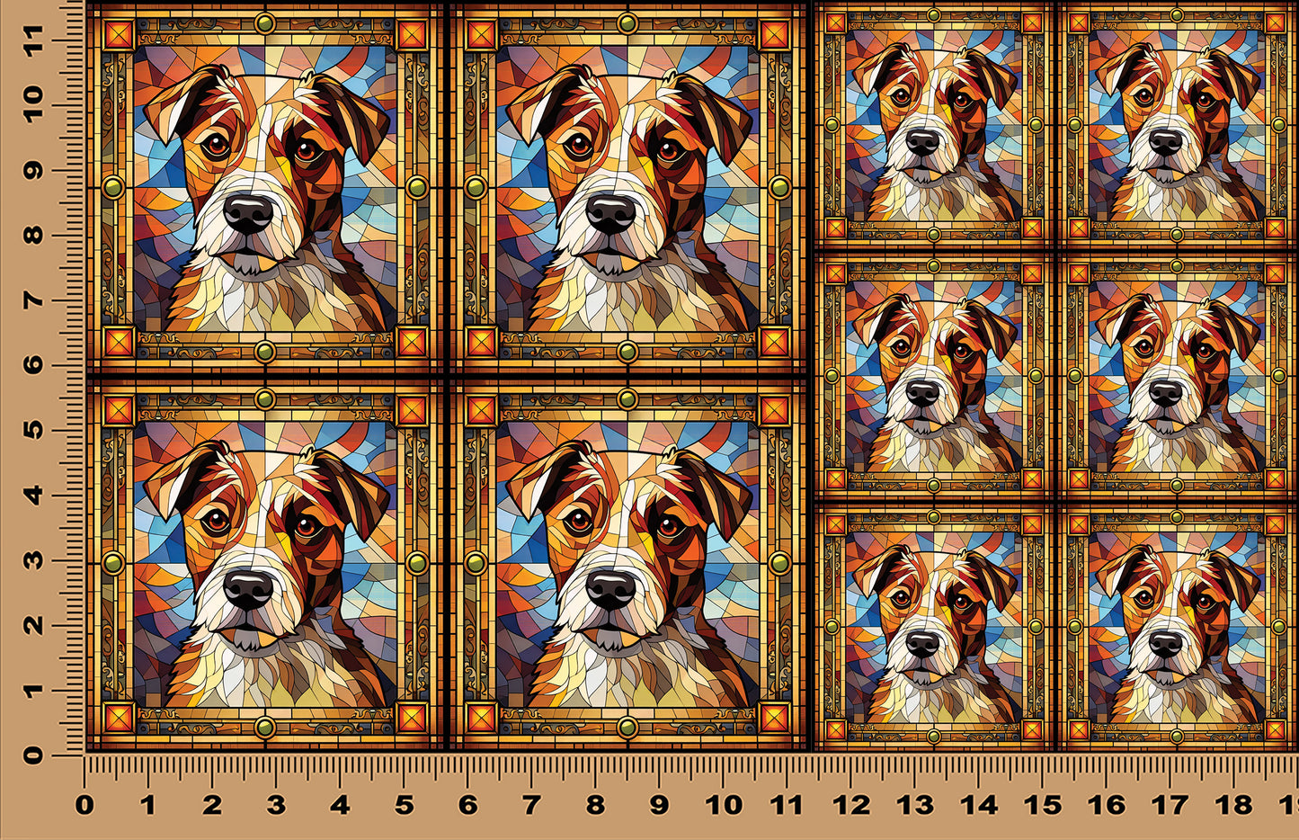 DecoCraft - Scenic Elevated Texture Tiles - Russell Terrier