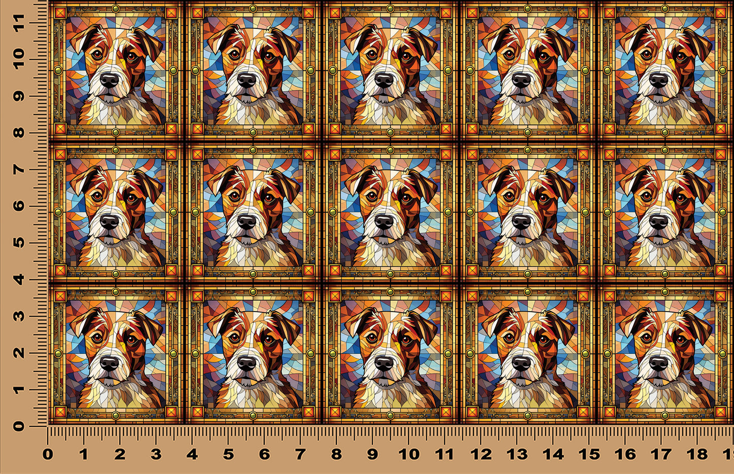 DecoCraft - Scenic Elevated Texture Tiles - Russell Terrier