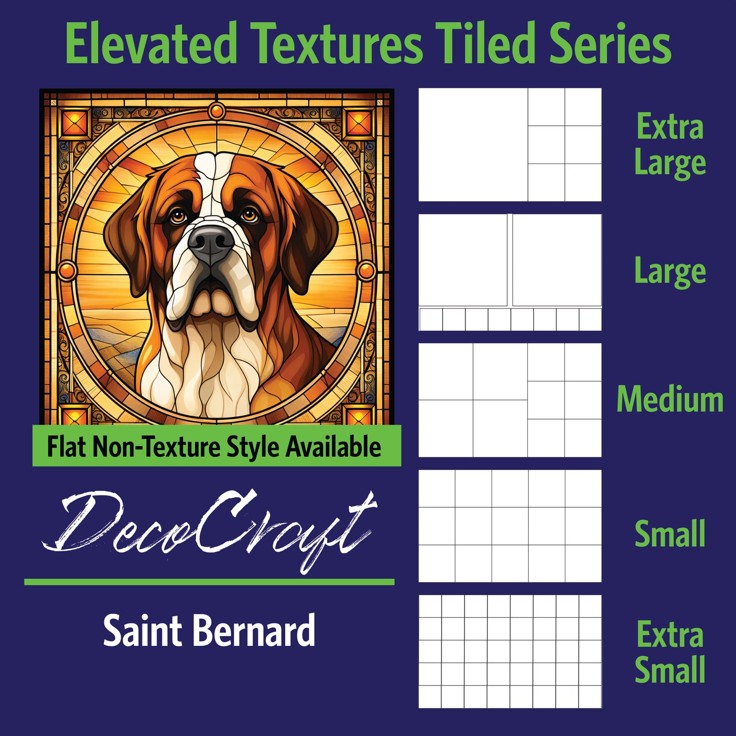 DecoCraft - Scenic Elevated Texture Tiles - Saint Bernard