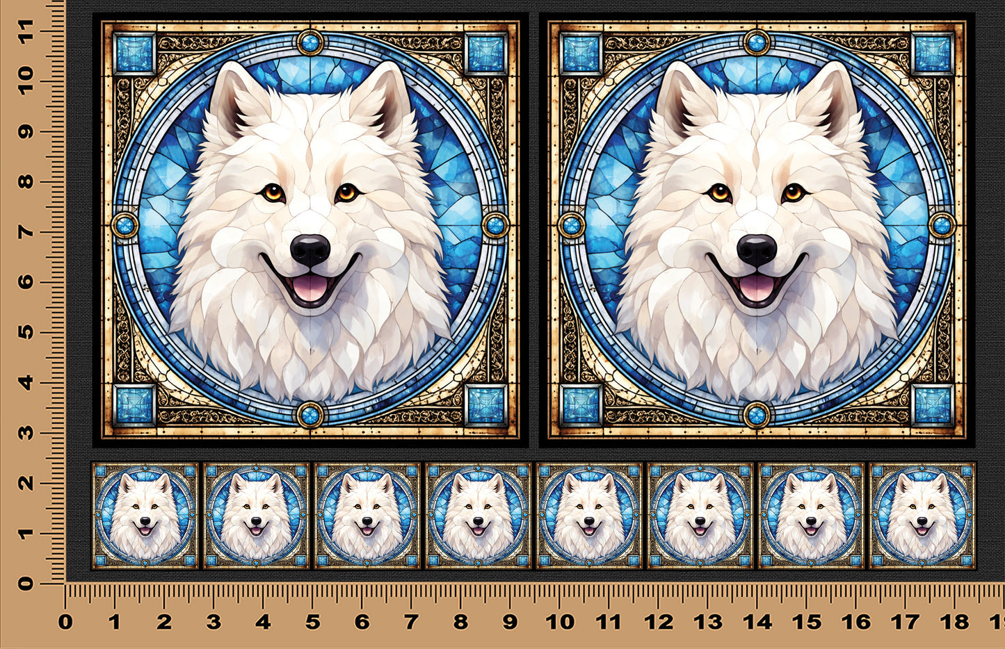 DecoCraft - Scenic Elevated Texture Tiles - Samoyed