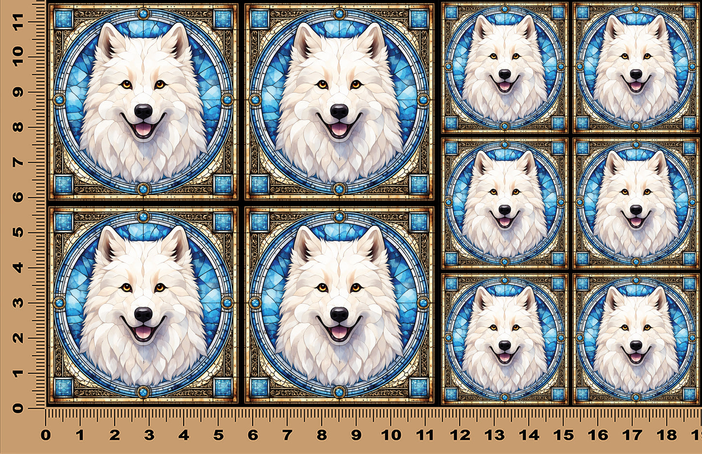 DecoCraft - Scenic Elevated Texture Tiles - Samoyed
