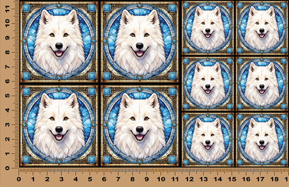 DecoCraft - Scenic Elevated Texture Tiles - Samoyed