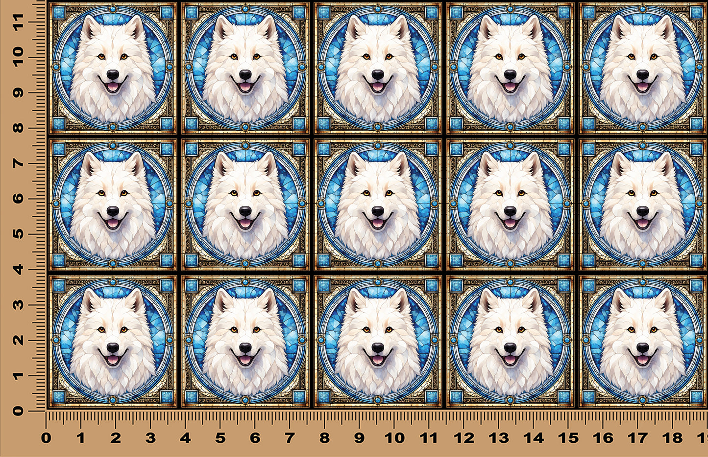 DecoCraft - Scenic Elevated Texture Tiles - Samoyed