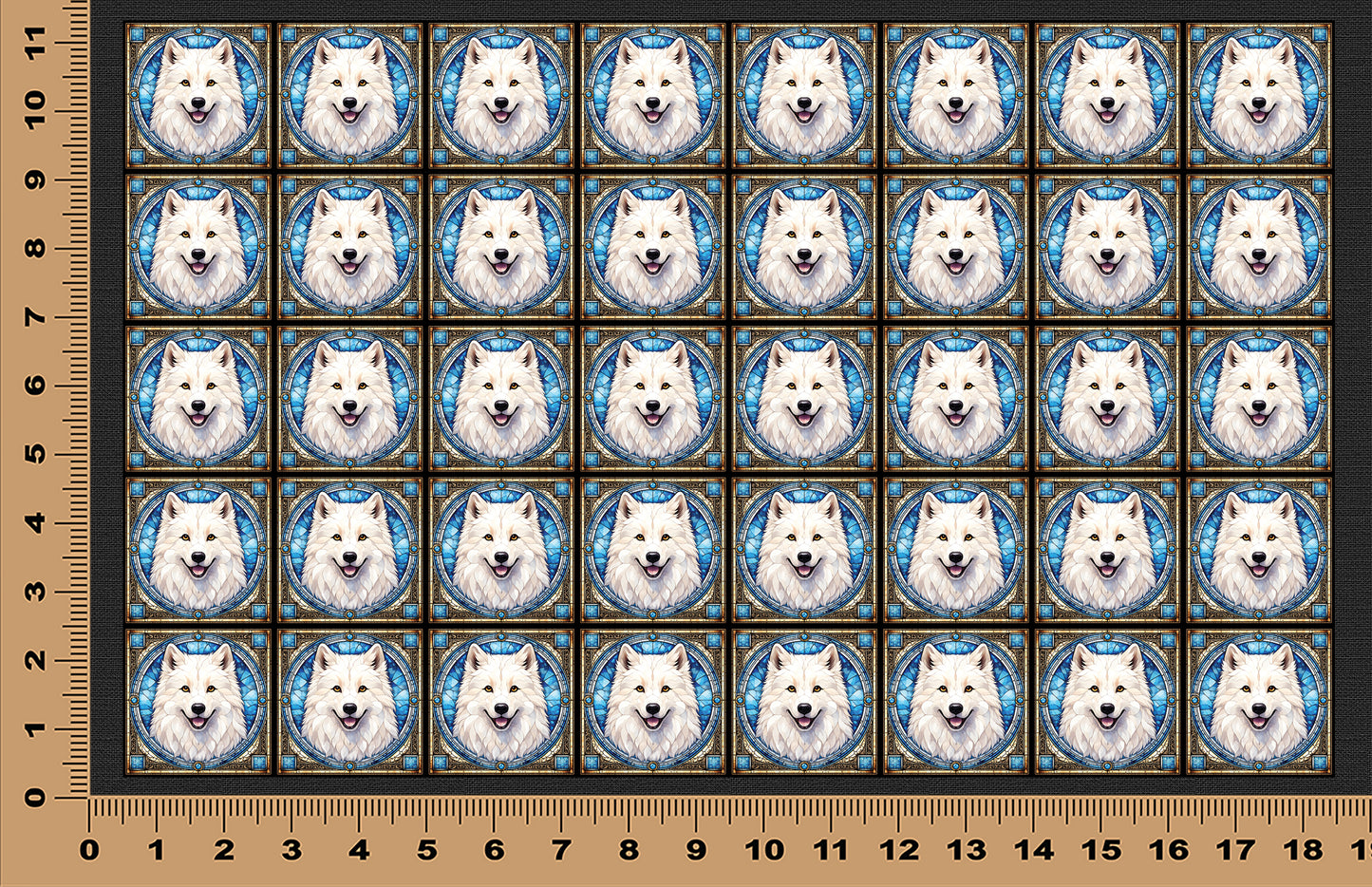 DecoCraft - Scenic Elevated Texture Tiles - Samoyed
