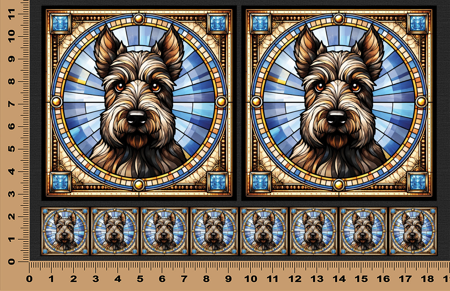 DecoCraft - Scenic Elevated Texture Tiles - Scottish Terrier