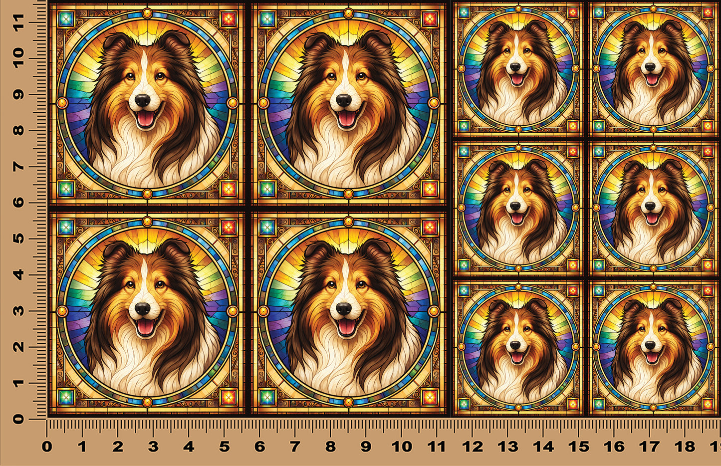DecoCraft - Scenic Elevated Texture Tiles - Shetland Sheepdog
