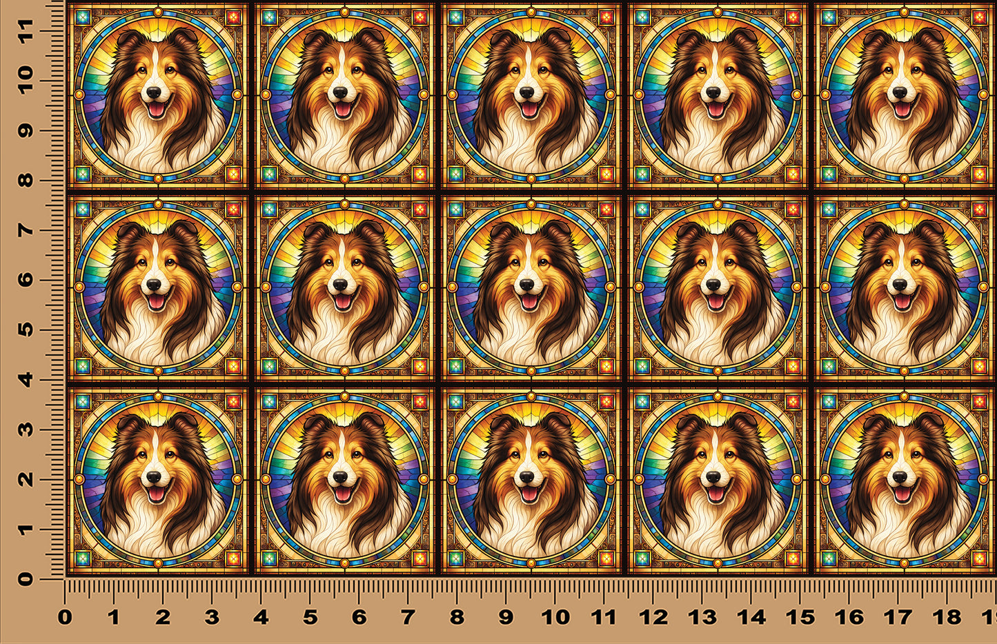 DecoCraft - Scenic Elevated Texture Tiles - Shetland Sheepdog