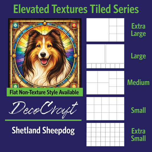 DecoCraft - Scenic Elevated Texture Tiles - Shetland Sheepdog