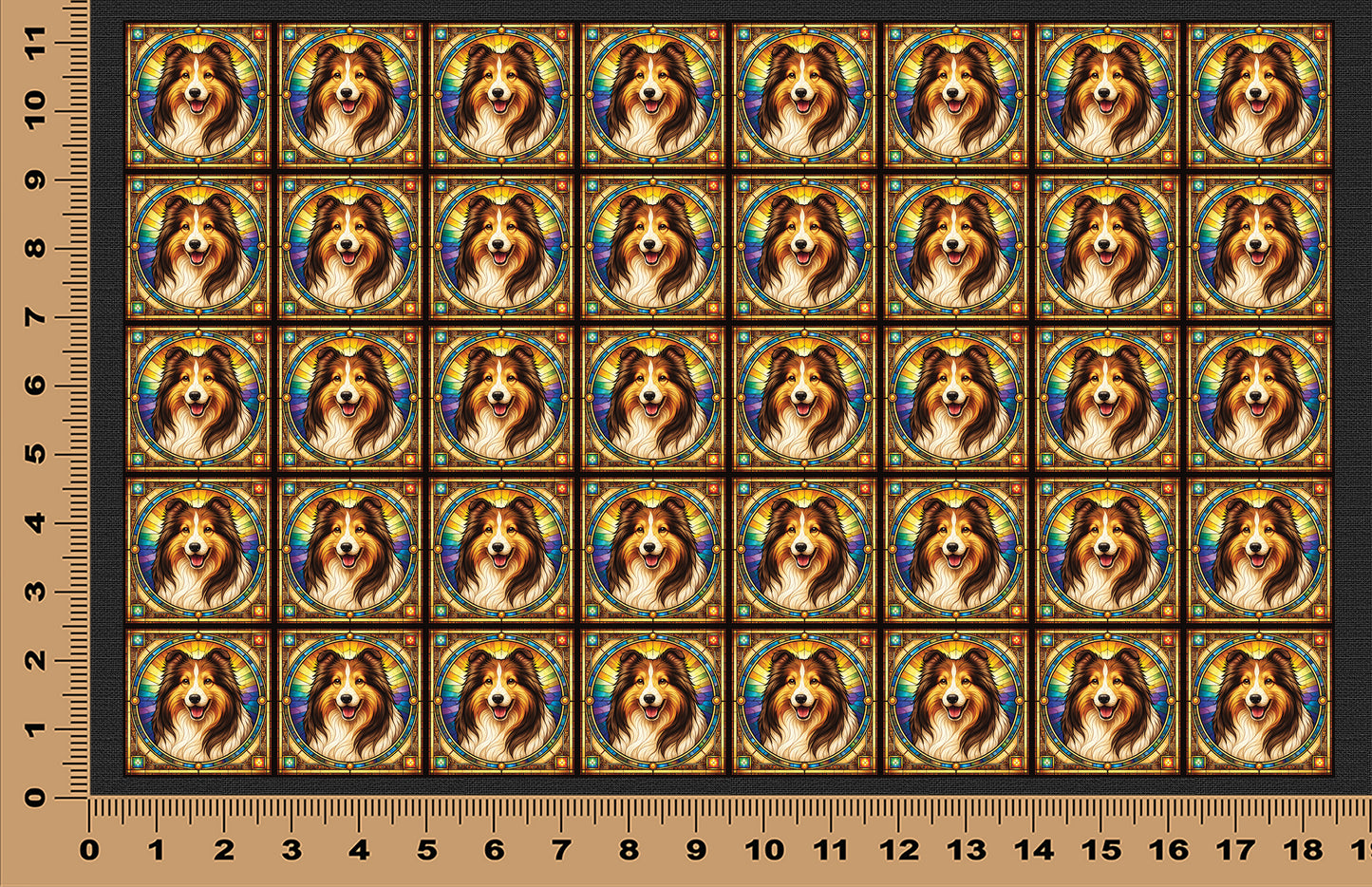 DecoCraft - Scenic Elevated Texture Tiles - Shetland Sheepdog