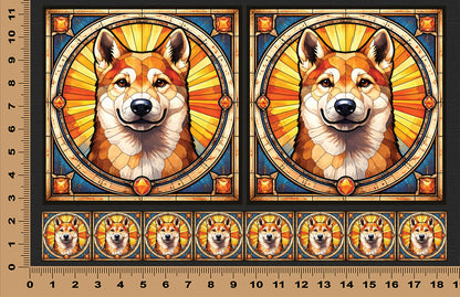 DecoCraft - Scenic Elevated Texture Tiles - Shiba Inu