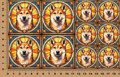 DecoCraft - Scenic Elevated Texture Tiles - Shiba Inu