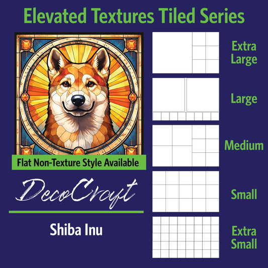 DecoCraft - Scenic Elevated Texture Tiles - Shiba Inu