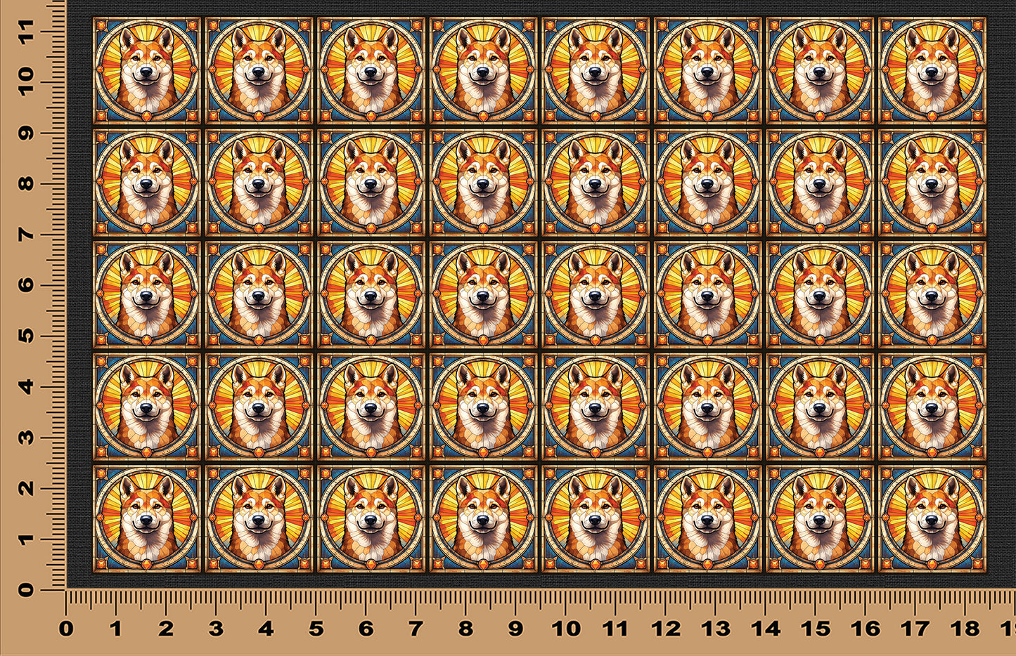 DecoCraft - Scenic Elevated Texture Tiles - Shiba Inu