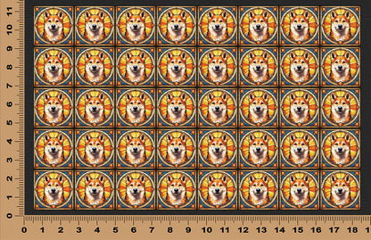 DecoCraft - Scenic Elevated Texture Tiles - Shiba Inu
