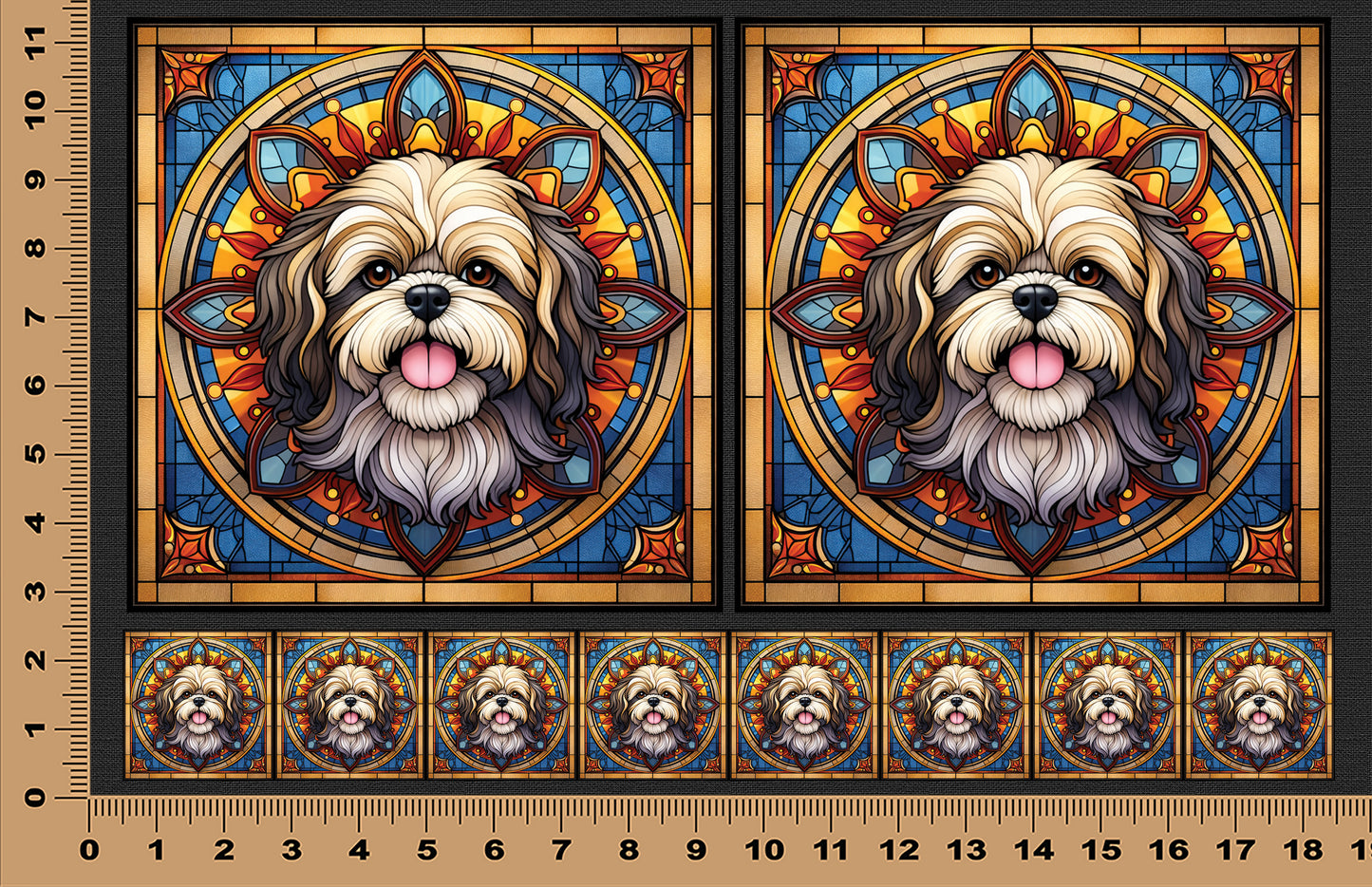 DecoCraft - Scenic Elevated Texture Tiles - Shih Tzu II