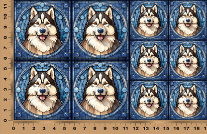 DecoCraft - Scenic Elevated Texture Tiles - Siberian Husky