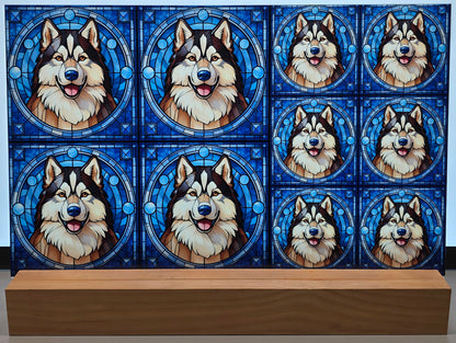 DecoCraft - Scenic Elevated Texture Tiles - Siberian Husky
