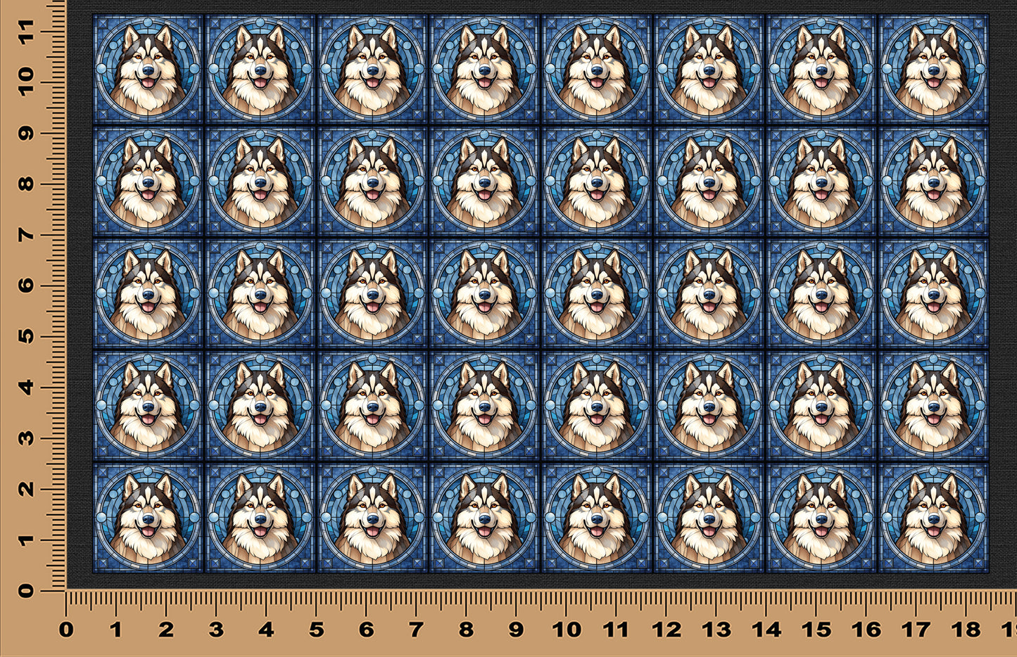 DecoCraft - Scenic Elevated Texture Tiles - Siberian Husky