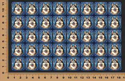 DecoCraft - Scenic Elevated Texture Tiles - Siberian Husky