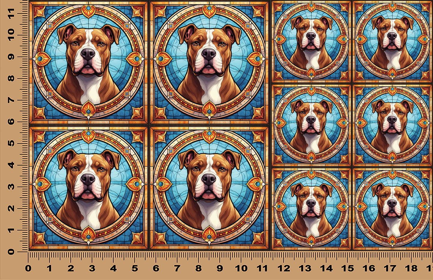 DecoCraft - Scenic Elevated Texture Tiles - Staffordshire Terrier