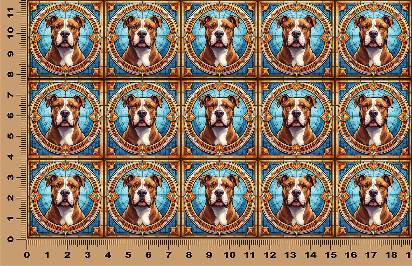 DecoCraft - Scenic Elevated Texture Tiles - Staffordshire Terrier