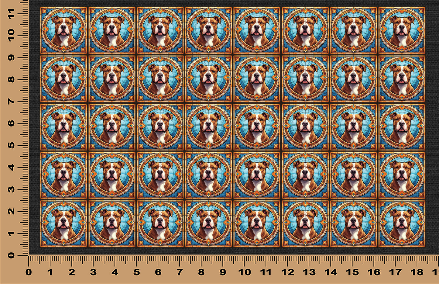 DecoCraft - Scenic Elevated Texture Tiles - Staffordshire Terrier