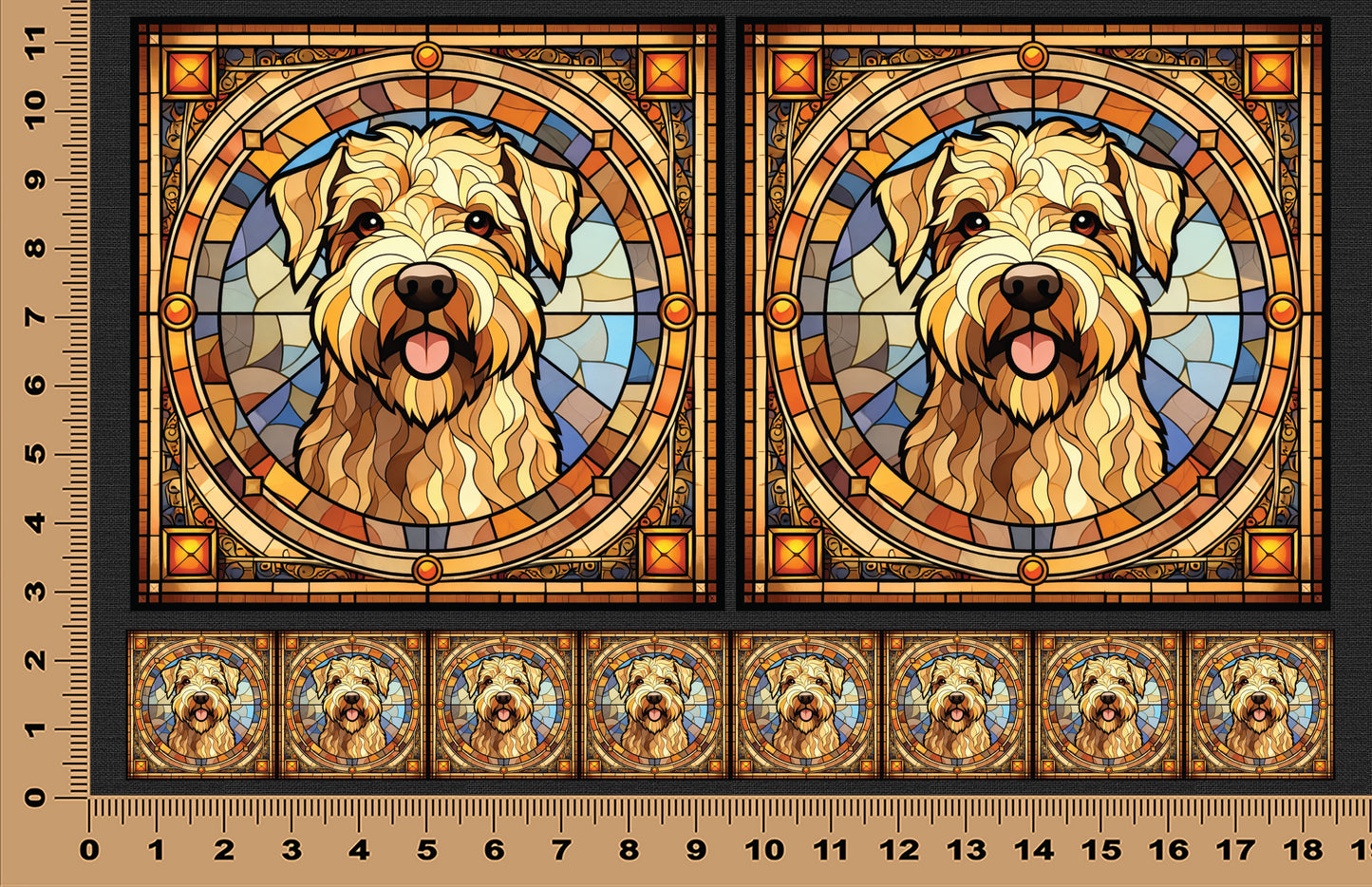 DecoCraft - Scenic Elevated Texture Tiles - Wheaten Terrier