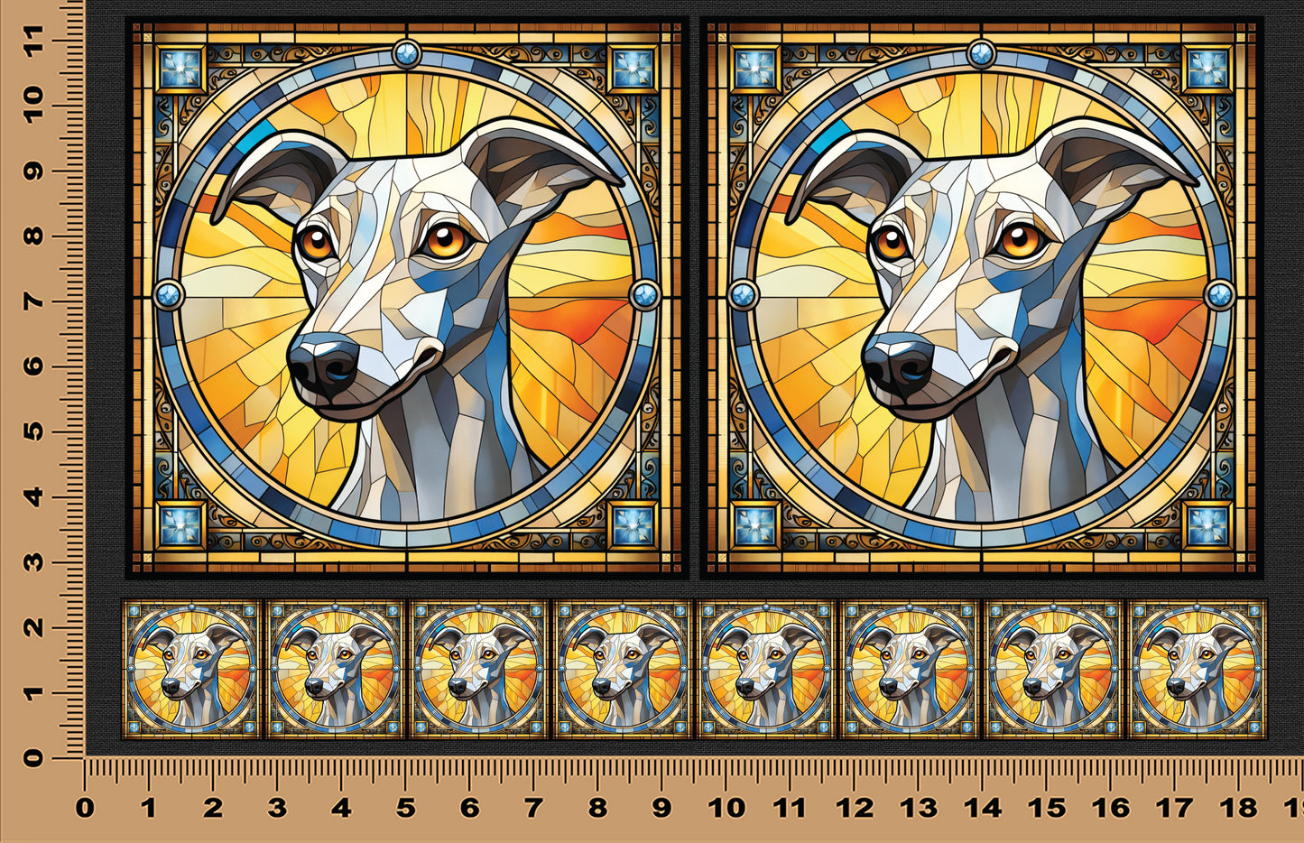 DecoCraft - Scenic Elevated Texture Tiles - Whippet