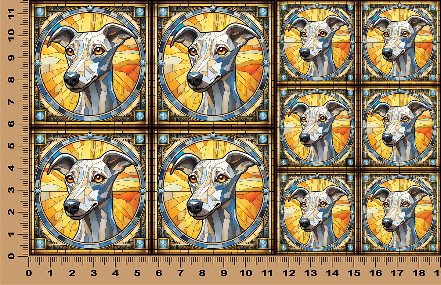 DecoCraft - Scenic Elevated Texture Tiles - Whippet
