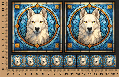 DecoCraft - Scenic Elevated Texture Tiles - White Wolf