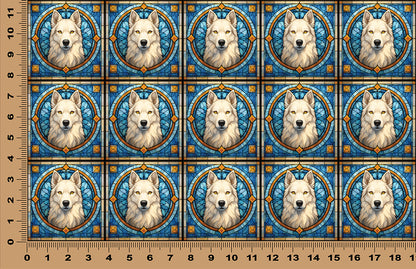 DecoCraft - Scenic Elevated Texture Tiles - White Wolf