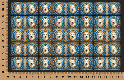 DecoCraft - Scenic Elevated Texture Tiles - White Wolf