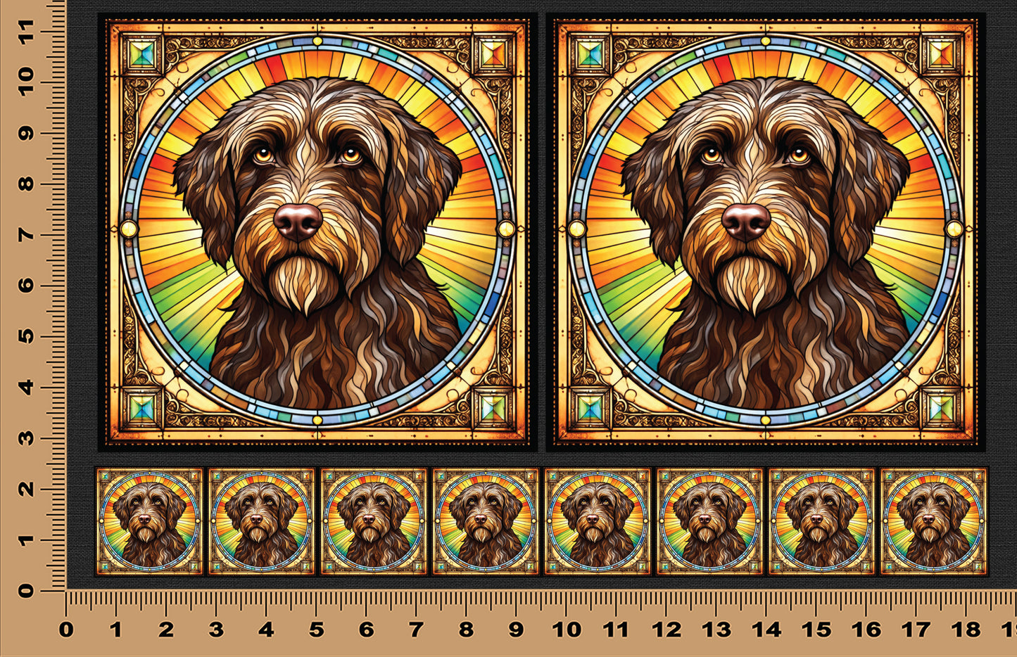 DecoCraft - Scenic Elevated Texture Tiles - Wirehaired Pointing Griffon