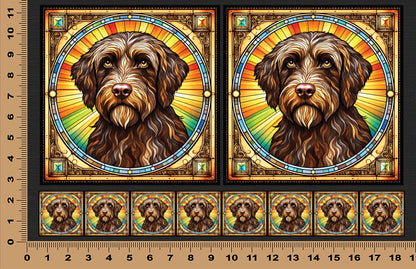 DecoCraft - Scenic Elevated Texture Tiles - Wirehaired Pointing Griffon