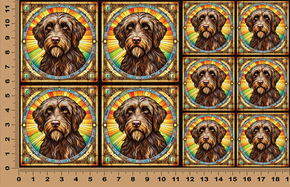 DecoCraft - Scenic Elevated Texture Tiles - Wirehaired Pointing Griffon