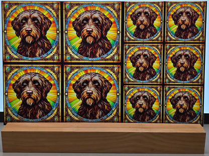 DecoCraft - Scenic Elevated Texture Tiles - Wirehaired Pointing Griffon