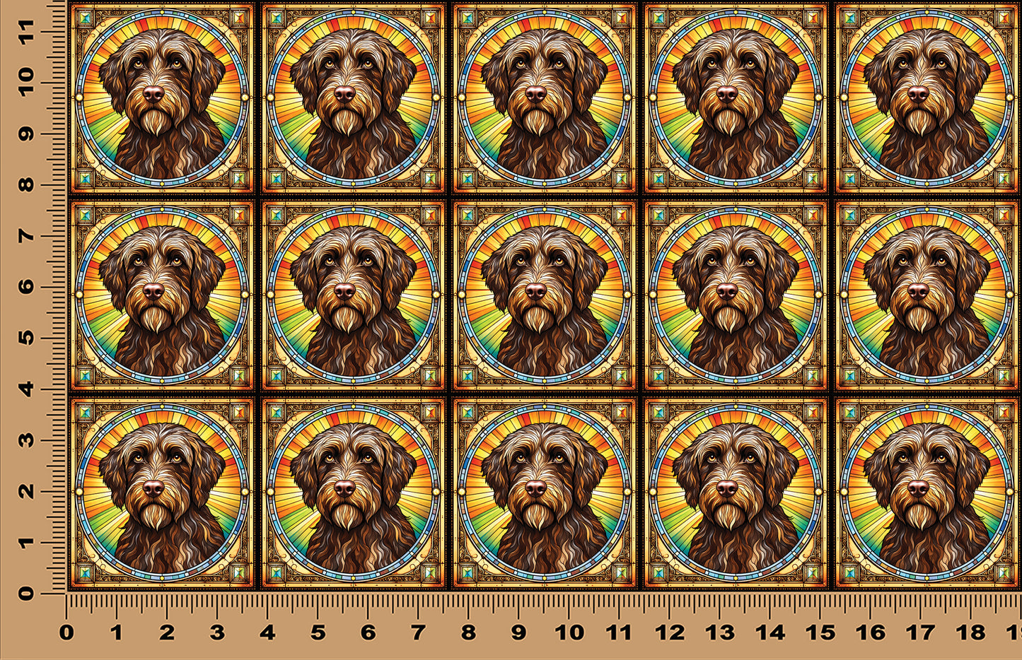 DecoCraft - Scenic Elevated Texture Tiles - Wirehaired Pointing Griffon