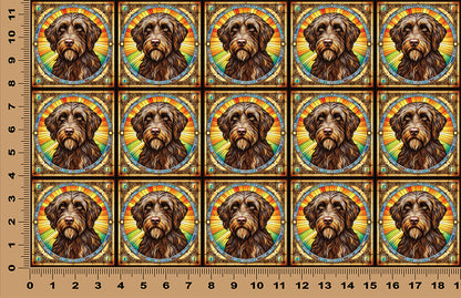 DecoCraft - Scenic Elevated Texture Tiles - Wirehaired Pointing Griffon