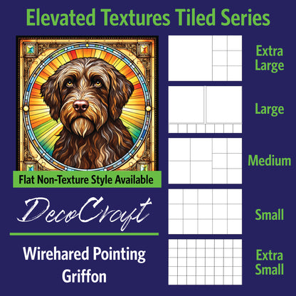 DecoCraft - Scenic Elevated Texture Tiles - Wirehaired Pointing Griffon