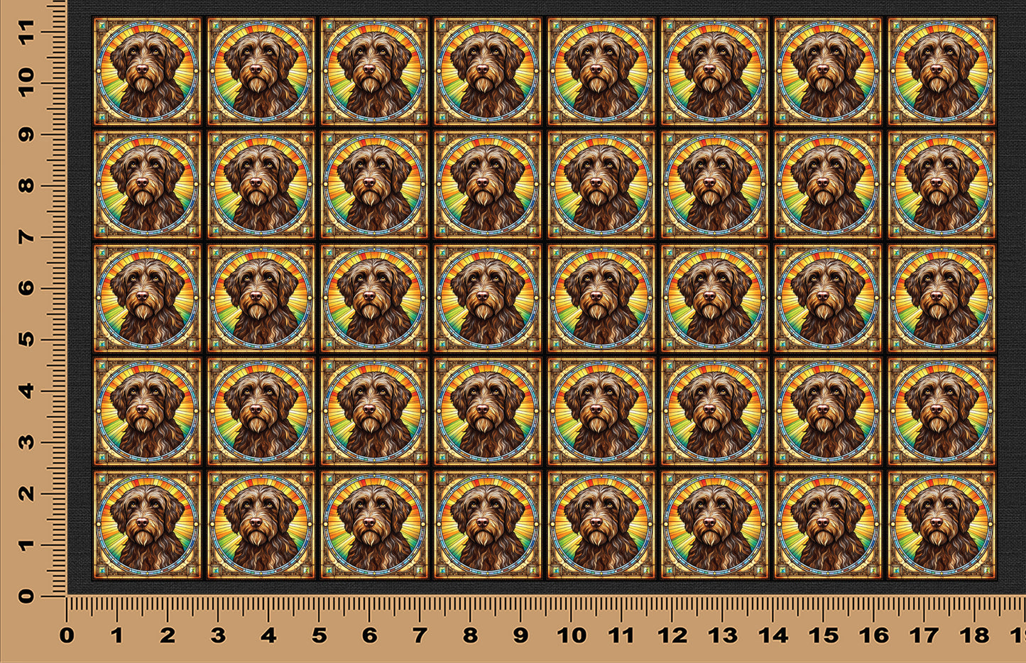DecoCraft - Scenic Elevated Texture Tiles - Wirehaired Pointing Griffon