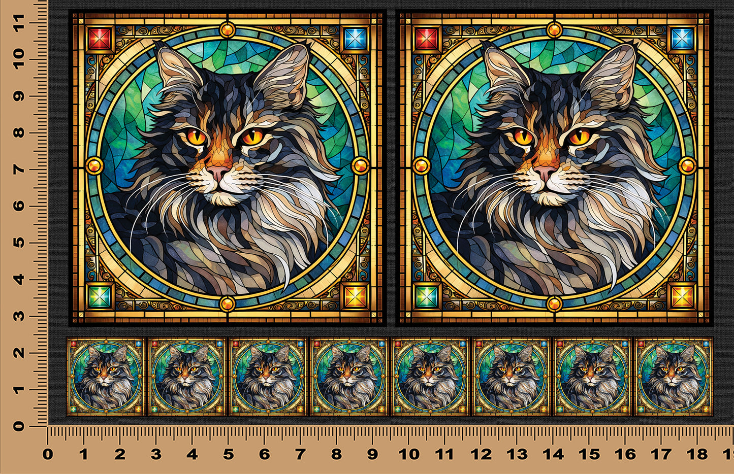 DecoCraft - Scenic Elevated Texture Tiles - American Bobtail I
