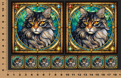 DecoCraft - Scenic Elevated Texture Tiles - American Bobtail I