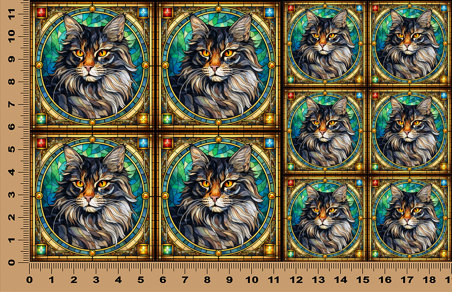 DecoCraft - Scenic Elevated Texture Tiles - American Bobtail I