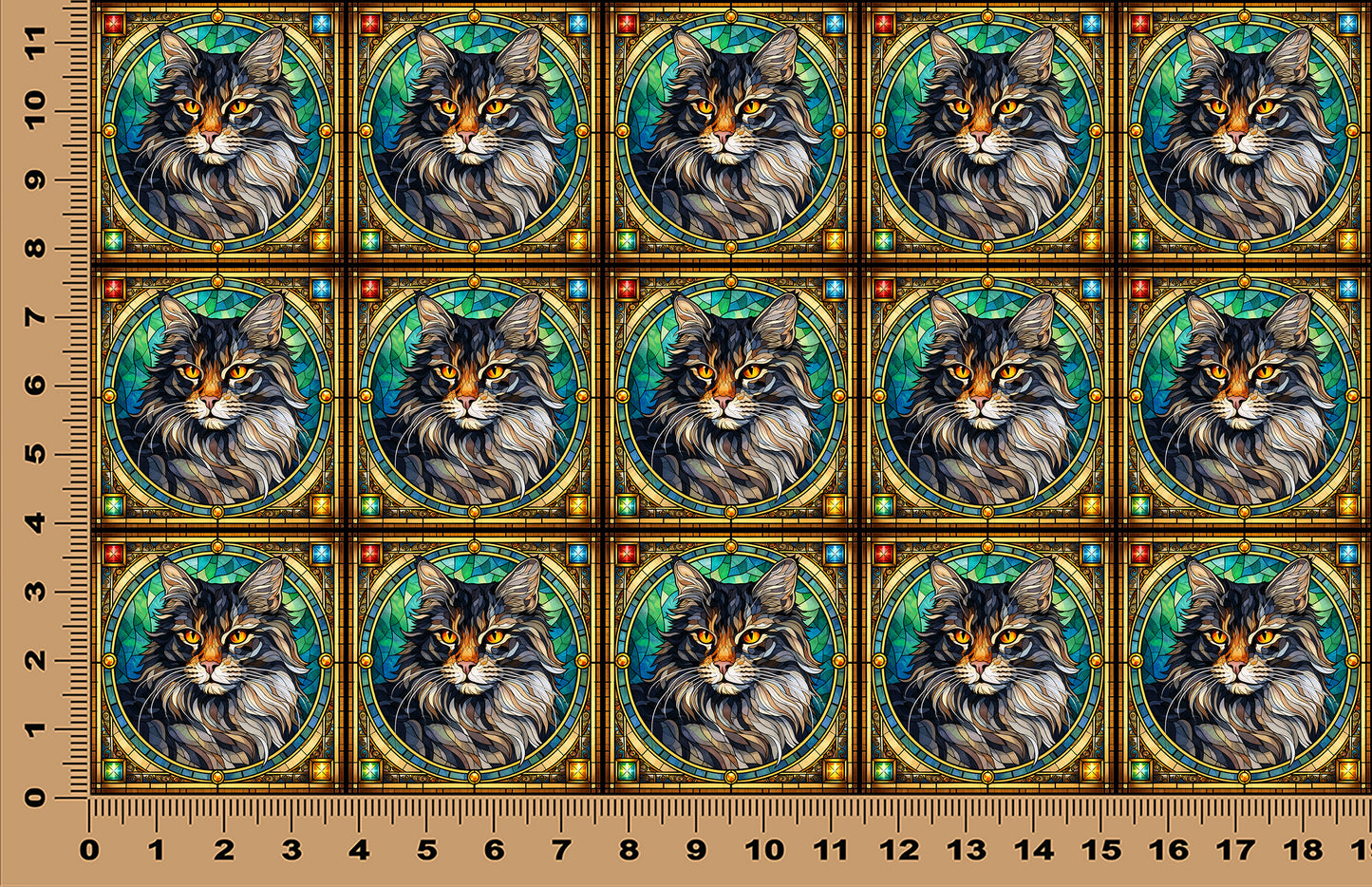 DecoCraft - Scenic Elevated Texture Tiles - American Bobtail I