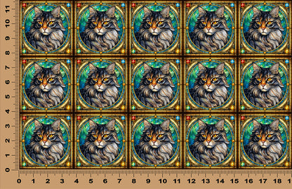 DecoCraft - Scenic Elevated Texture Tiles - American Bobtail I