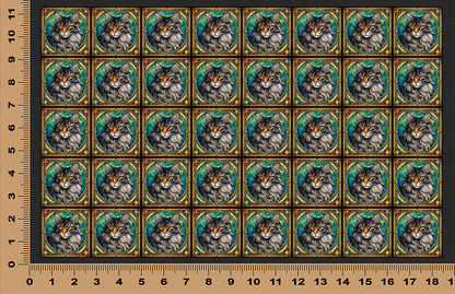 DecoCraft - Scenic Elevated Texture Tiles - American Bobtail I