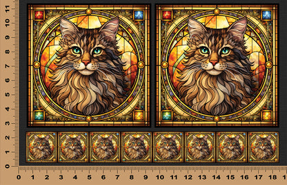 DecoCraft - Scenic Elevated Texture Tiles - American Bobtail II