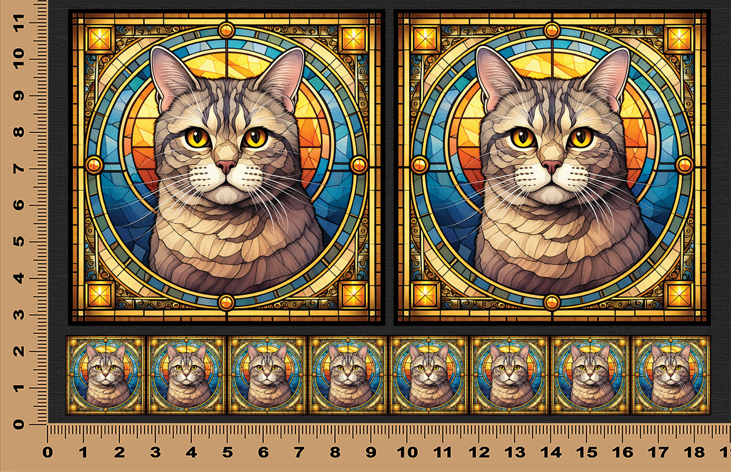 DecoCraft - Scenic Elevated Texture Tiles - American Shorthair II