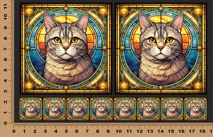 DecoCraft - Scenic Elevated Texture Tiles - American Shorthair II
